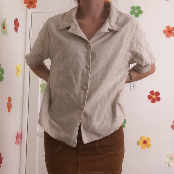 Linen Button up - Picture 2 of 4